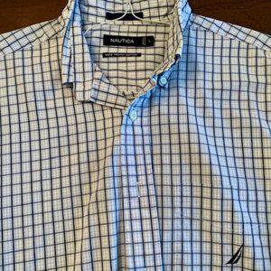 Blue/white LS button-down